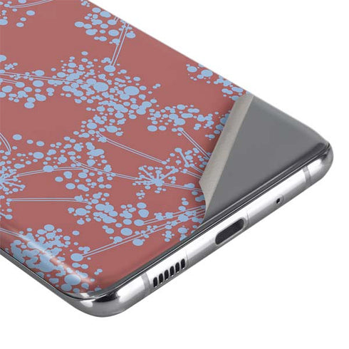 Airy Blue Floral Galaxy S20 Skin