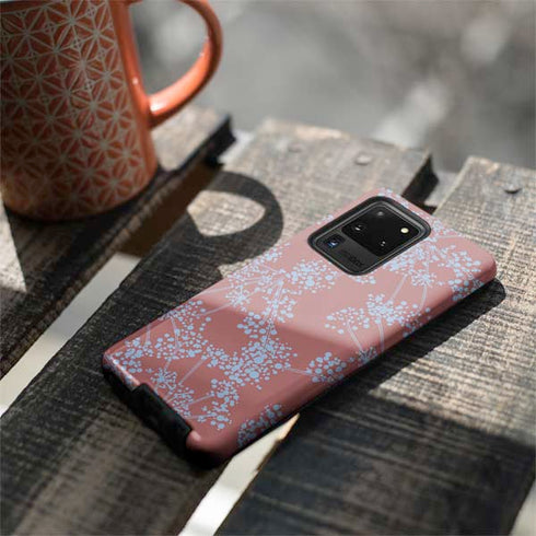 Airy Blue Floral Galaxy S20 Ultra 5G Pro Case