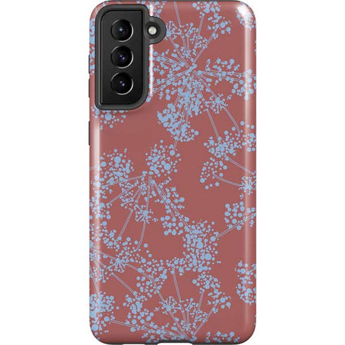 Airy Blue Floral Galaxy S21 FE Pro Case