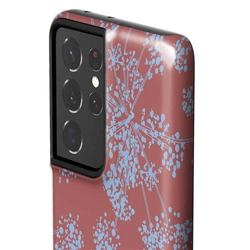 Airy Blue Floral Galaxy S21 Ultra 5G Pro Case