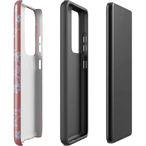 Airy Blue Floral Galaxy S21 Ultra 5G Pro Case