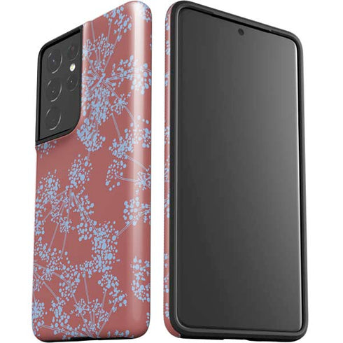 Airy Blue Floral Galaxy S21 Ultra 5G Pro Case