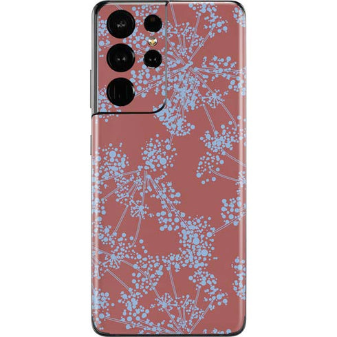 Airy Blue Floral Galaxy S21 Ultra 5G Skin