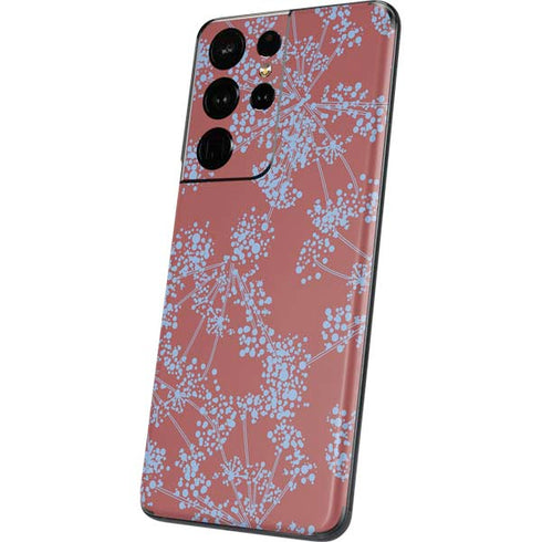 Airy Blue Floral Galaxy S21 Ultra 5G Skin