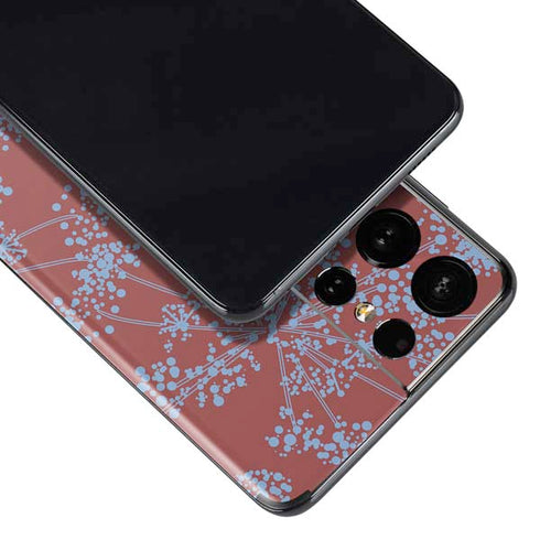 Airy Blue Floral Galaxy S21 Ultra 5G Skin