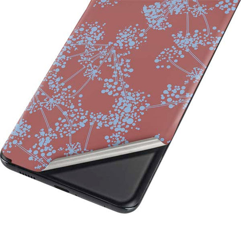 Airy Blue Floral Galaxy S21 Ultra 5G Skin