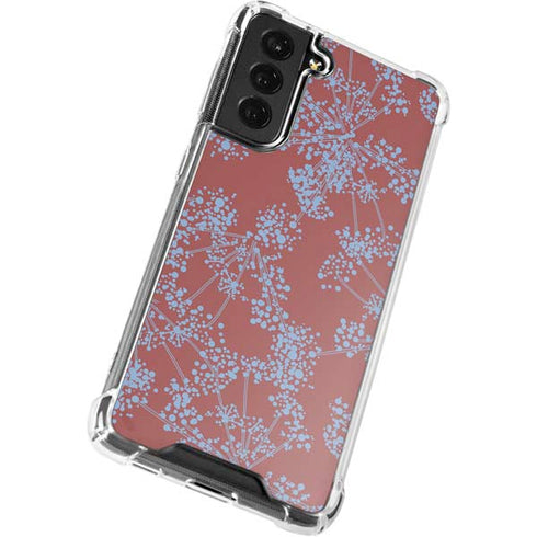 Airy Blue Floral Galaxy S22 Clear Case