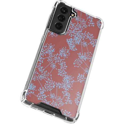 Airy Blue Floral Galaxy S22 Plus Clear Case