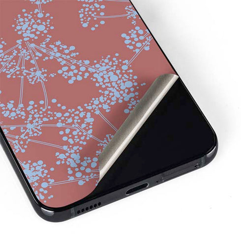 Airy Blue Floral Galaxy S22 Skin