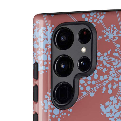 Airy Blue Floral Galaxy S22 Ultra Pro Case