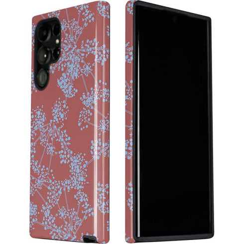 Airy Blue Floral Galaxy S22 Ultra Pro Case