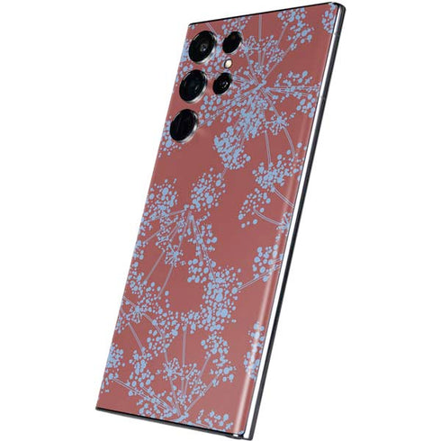 Airy Blue Floral Galaxy S22 Ultra Skin