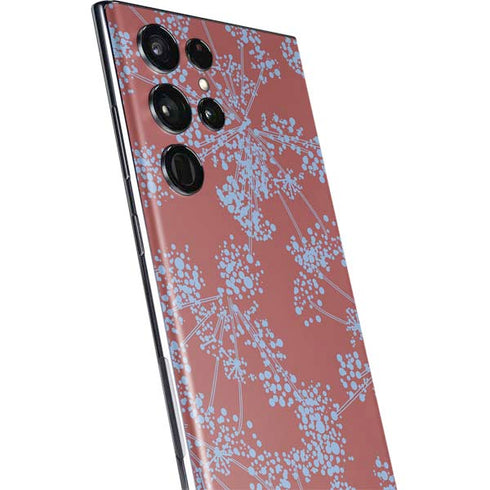 Airy Blue Floral Galaxy S22 Ultra Skin