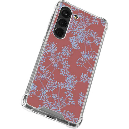 Airy Blue Floral Galaxy S23 Clear Case