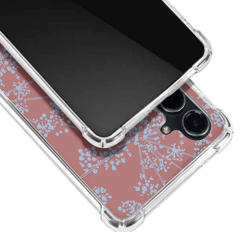 Airy Blue Floral Galaxy S23 FE Clear Case