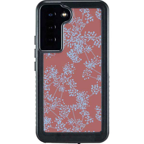 Airy Blue Floral Galaxy S23 Plus Waterproof Case