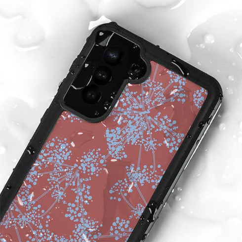 Airy Blue Floral Galaxy S23 Plus Waterproof Case