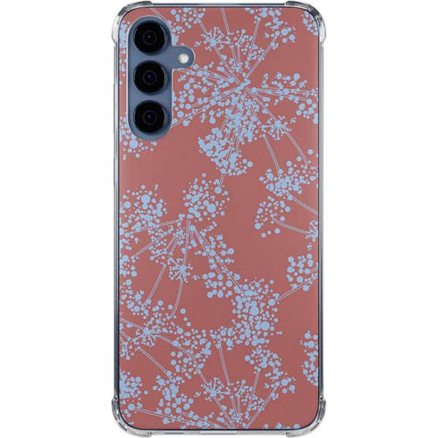 Airy Blue Floral Galaxy S24 Clear Case