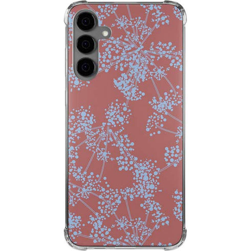Airy Blue Floral Galaxy S24 Plus Clear Case
