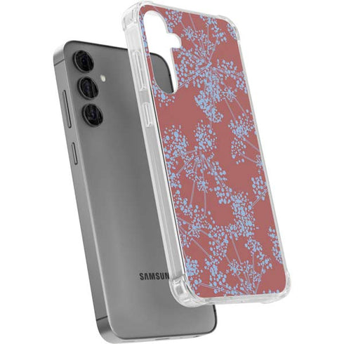 Airy Blue Floral Galaxy S24 Plus Clear Case