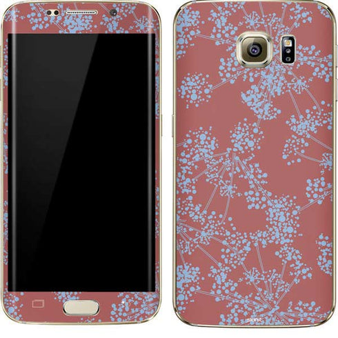 Airy Blue Floral Galaxy S7 Edge Skin