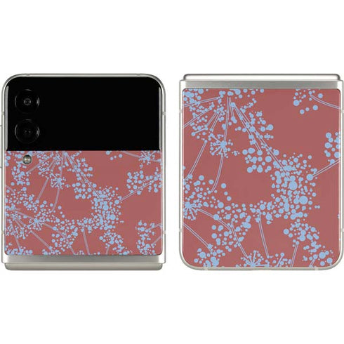 Airy Blue Floral Galaxy Z Flip3 5G Skin