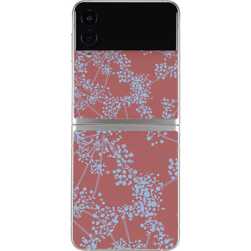 Airy Blue Floral Galaxy Z Flip3 5G Skin