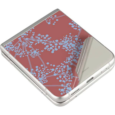 Airy Blue Floral Galaxy Z Flip3 5G Skin