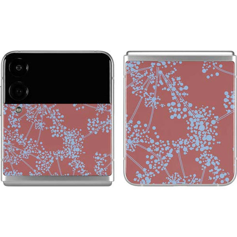 Airy Blue Floral Galaxy Z Flip4 5G Skin