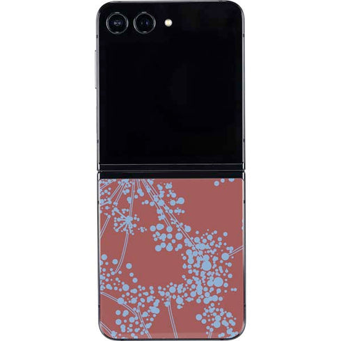 Airy Blue Floral Galaxy Z Flip5 5G Skin