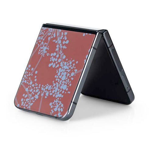 Airy Blue Floral Galaxy Z Flip5 5G Skin