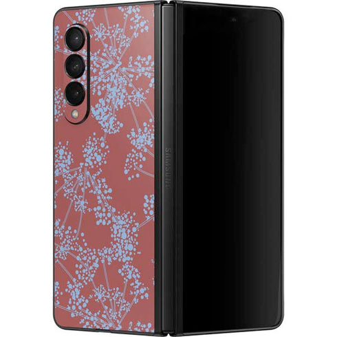 Airy Blue Floral Galaxy Z Fold3 5G Skin