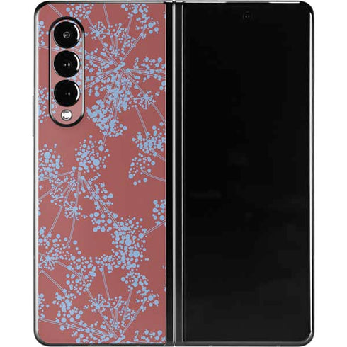 Airy Blue Floral Galaxy Z Fold3 5G Skin