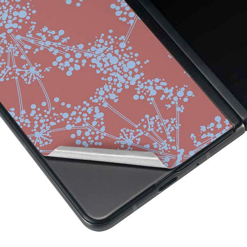 Airy Blue Floral Galaxy Z Fold3 5G Skin