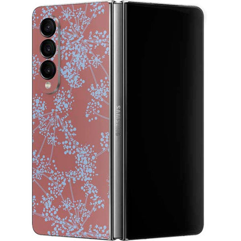 Airy Blue Floral Galaxy Z Fold4 5G Skin