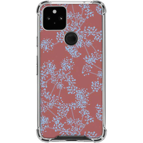 Airy Blue Floral Google Pixel 5a 5G Clear Case