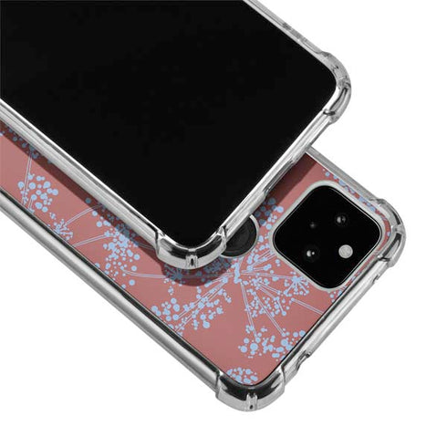 Airy Blue Floral Google Pixel 5a 5G Clear Case