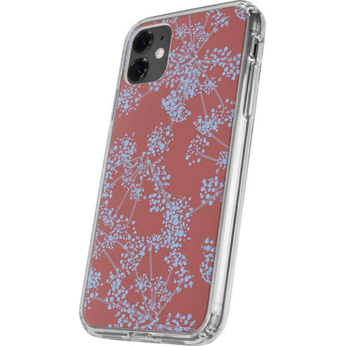 Airy Blue Floral iPhone 11 Clear Case