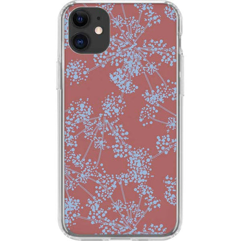 Airy Blue Floral iPhone 11 Clear Case