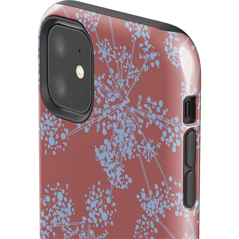 Airy Blue Floral iPhone 11 Impact Case