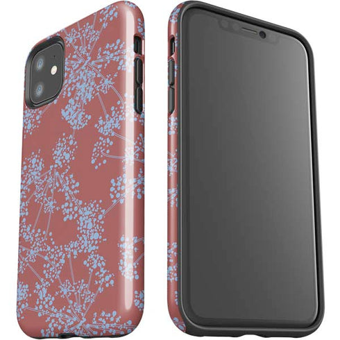 Airy Blue Floral iPhone 11 Impact Case