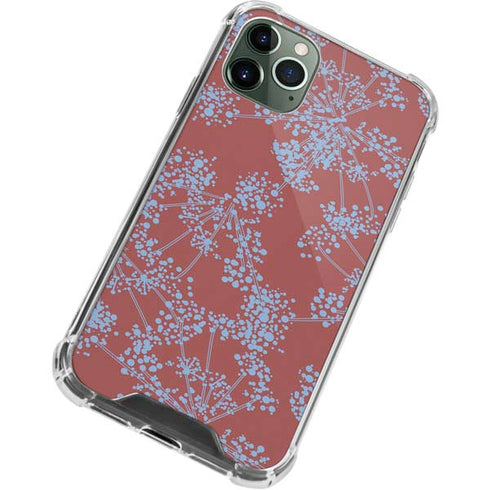 Airy Blue Floral iPhone 11 Pro Max Clear Case