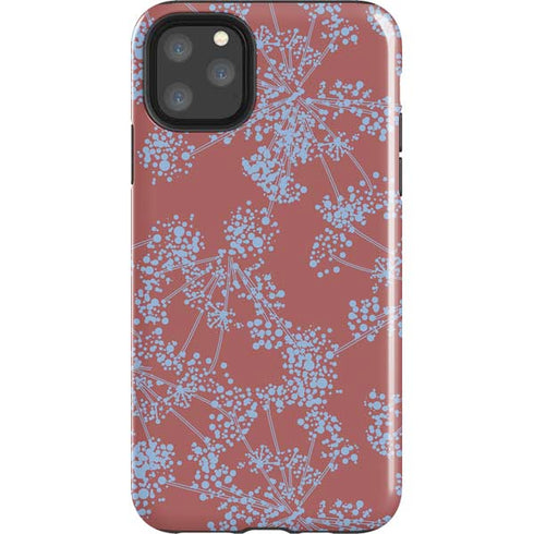 Airy Blue Floral iPhone 11 Pro Max Impact Case