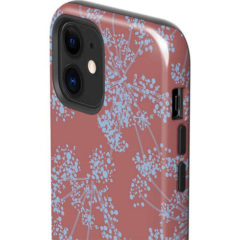 Airy Blue Floral iPhone 12 Impact Case