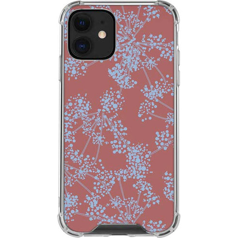 Airy Blue Floral iPhone 12 Mini Clear Case