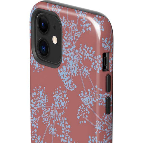 Airy Blue Floral iPhone 12 Mini Impact Case