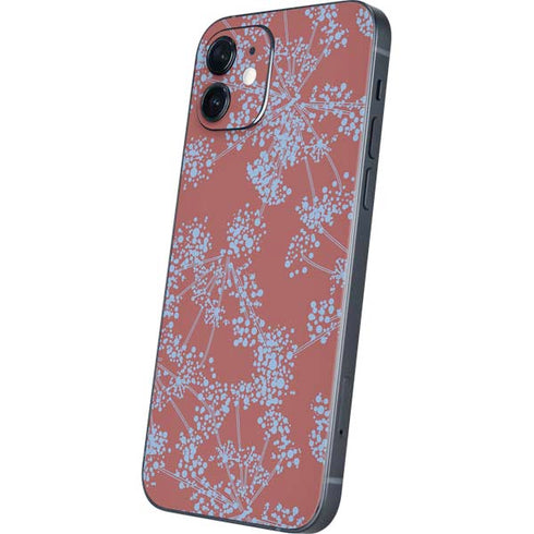 Airy Blue Floral iPhone 12 Mini Skin