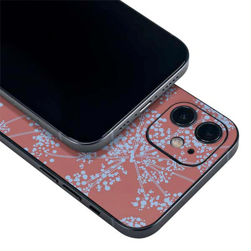 Airy Blue Floral iPhone 12 Mini Skin