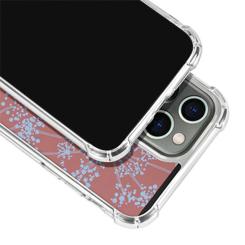 Airy Blue Floral iPhone 13 Pro Max Clear Case
