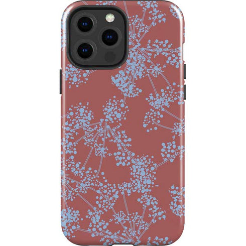 Airy Blue Floral iPhone 14 Pro Max Impact Case